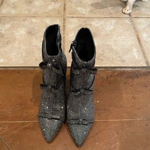 Inc Pewter Sara Bow Booties
